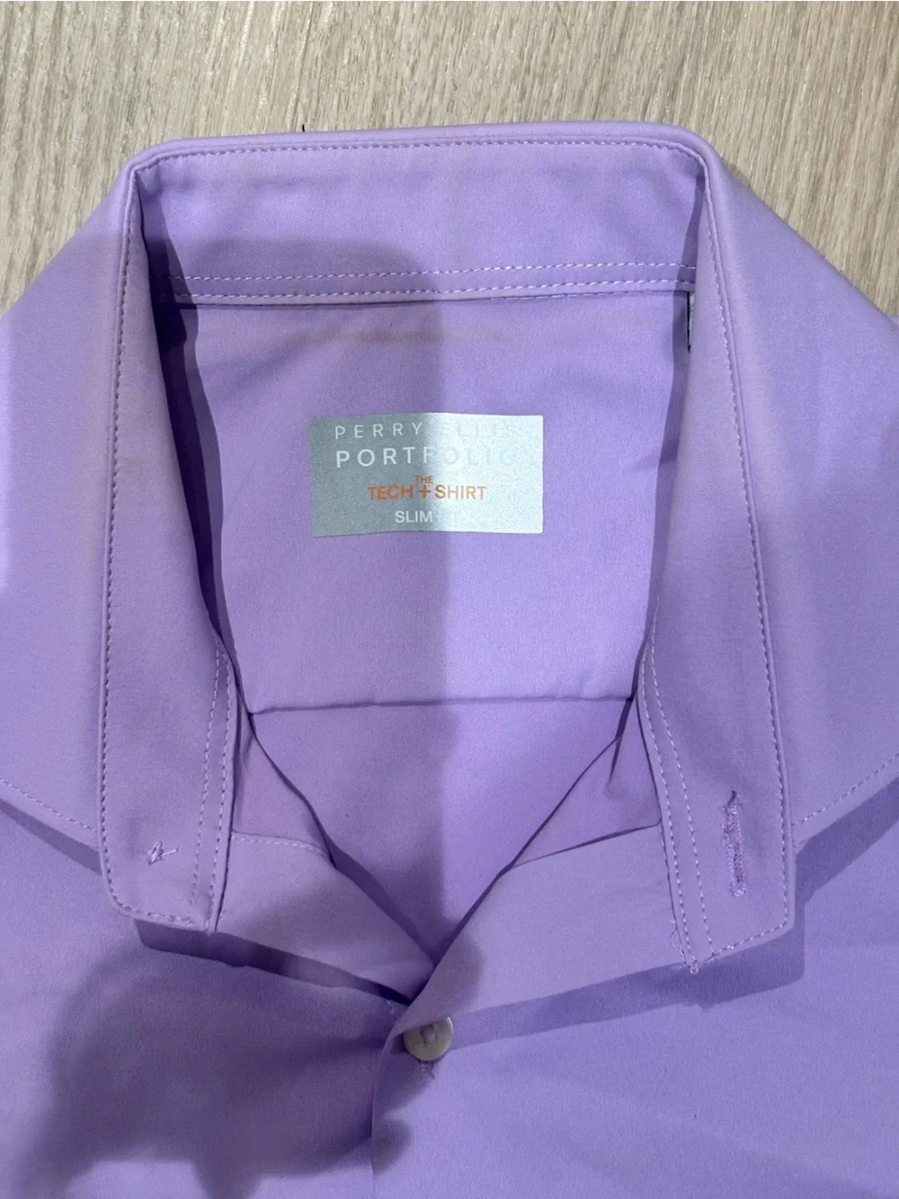 Perry Ellis Lavender Dress Shirt - Classic Button-Up